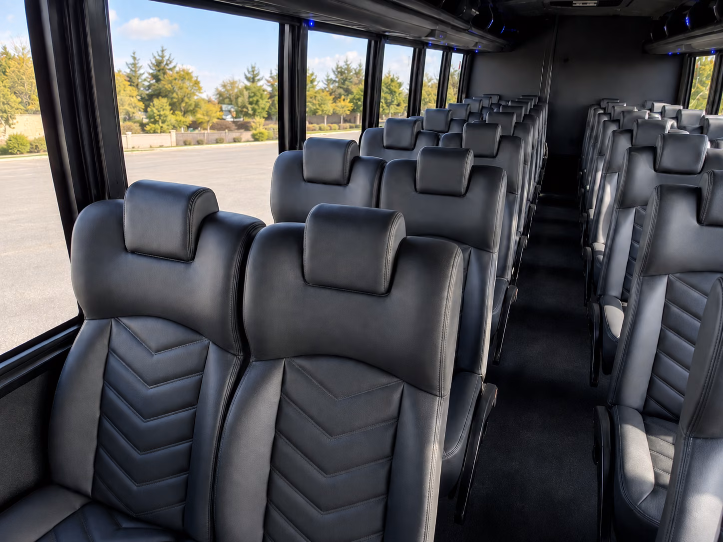 carrollton 15 passenger minibus inside