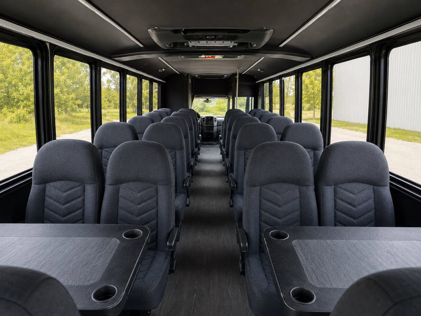 carrollton 18 passenger minibus inside