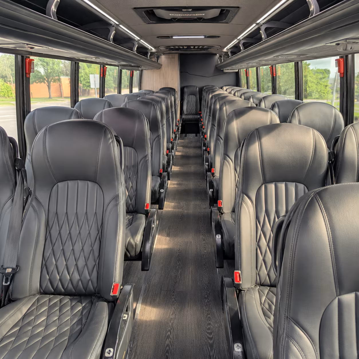 carrollton 28 passenger minibus inside