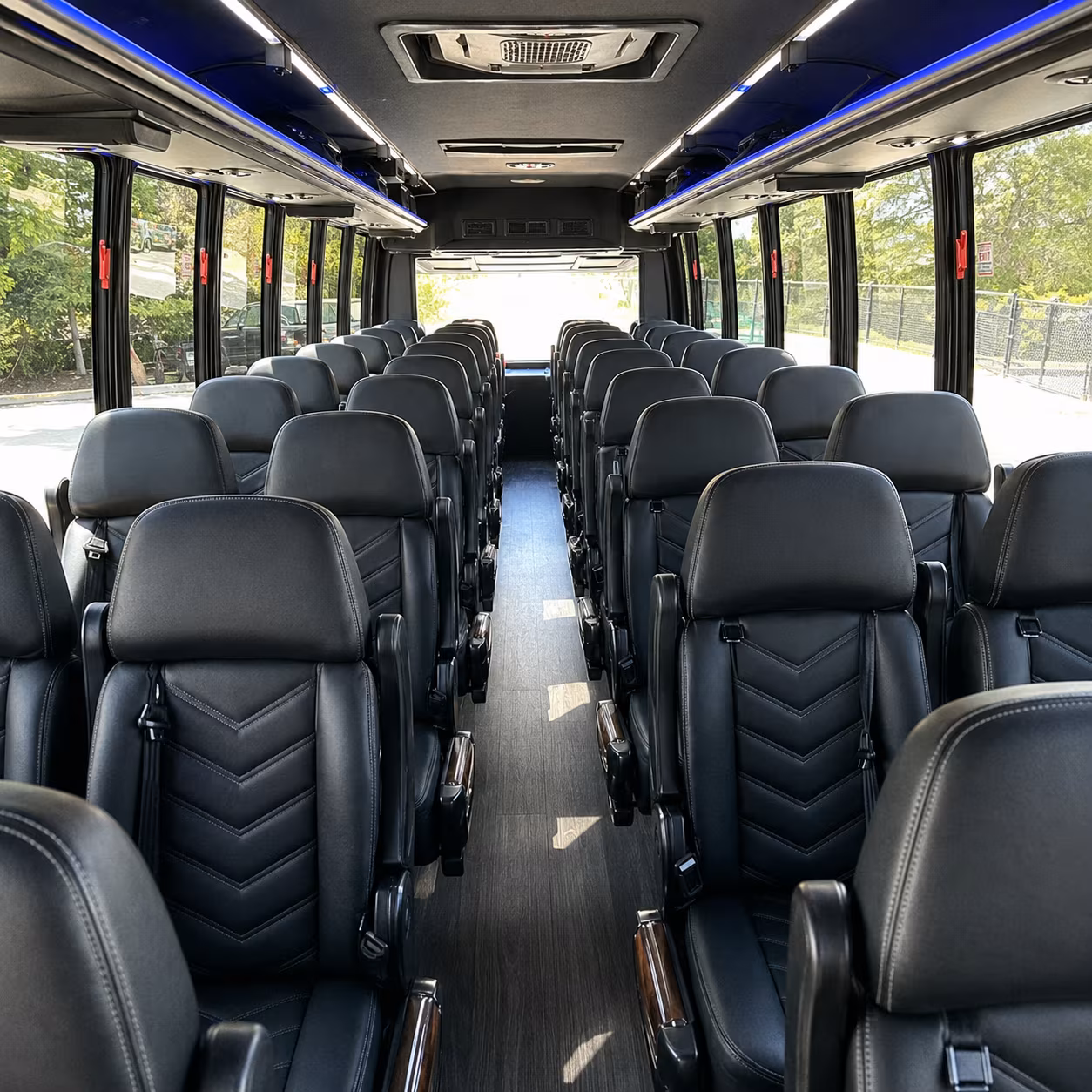 carrollton 28 passenger minibus interior