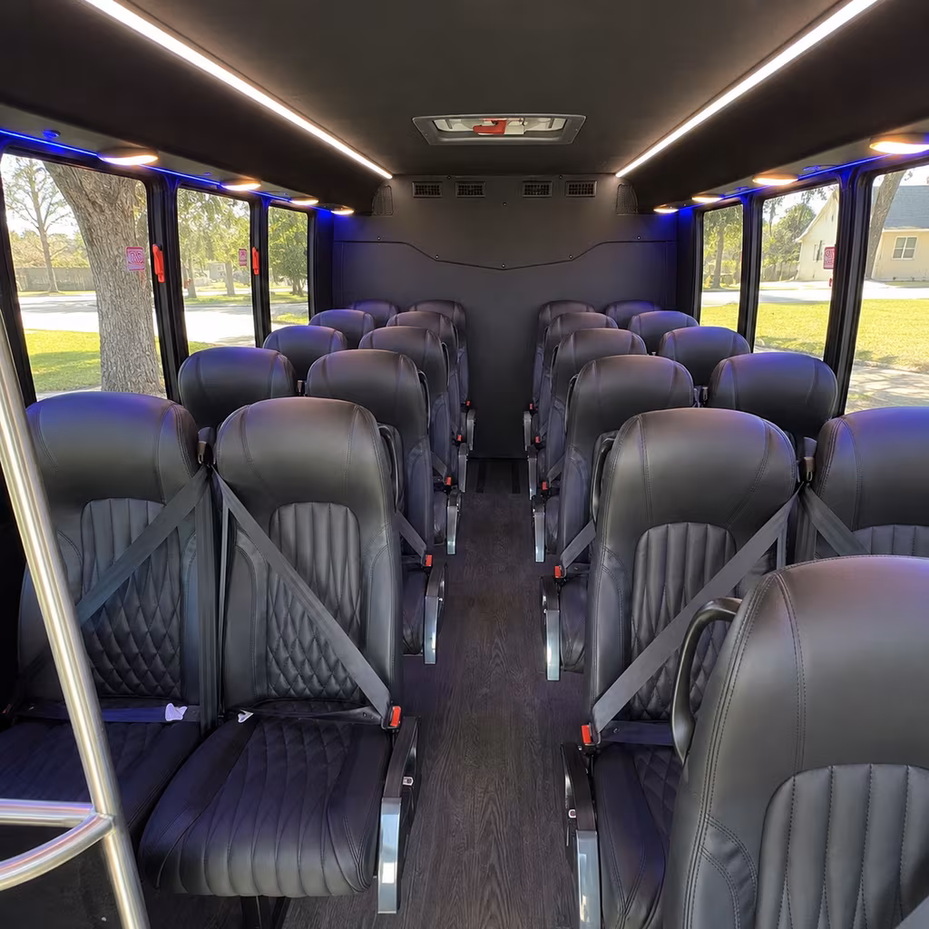 carrollton 35 passenger minibus interior